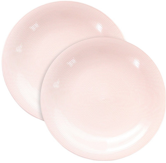 해피정 스텔라 파스텔 그릇 빅 원형 접시 25.3cm, 인디핑크, 2개, 단품