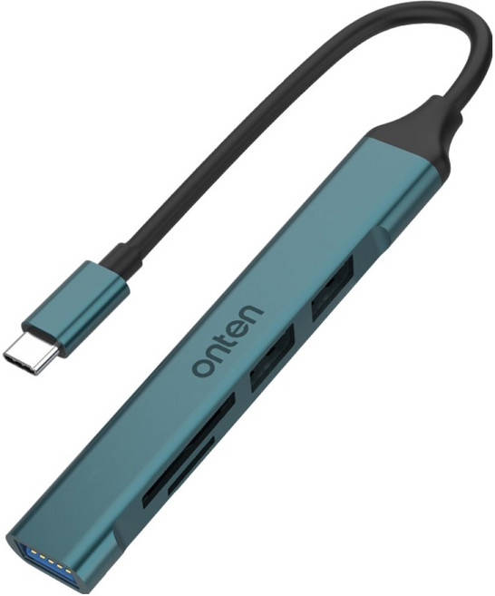 온텐 3포트 USB C타입 멀티 허브 TF / SD 카드리더 FW161, 1개