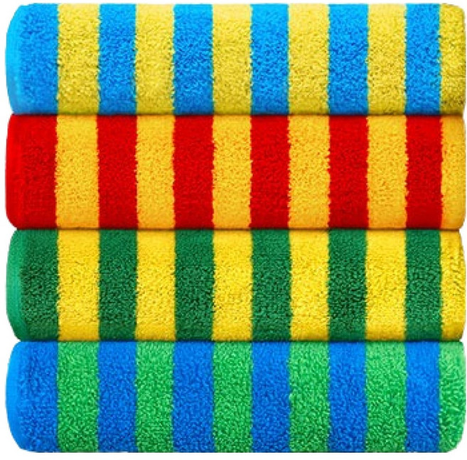 테토 수건 230g 40수 수피마 4p, 스트라이프 믹스1, 1세트