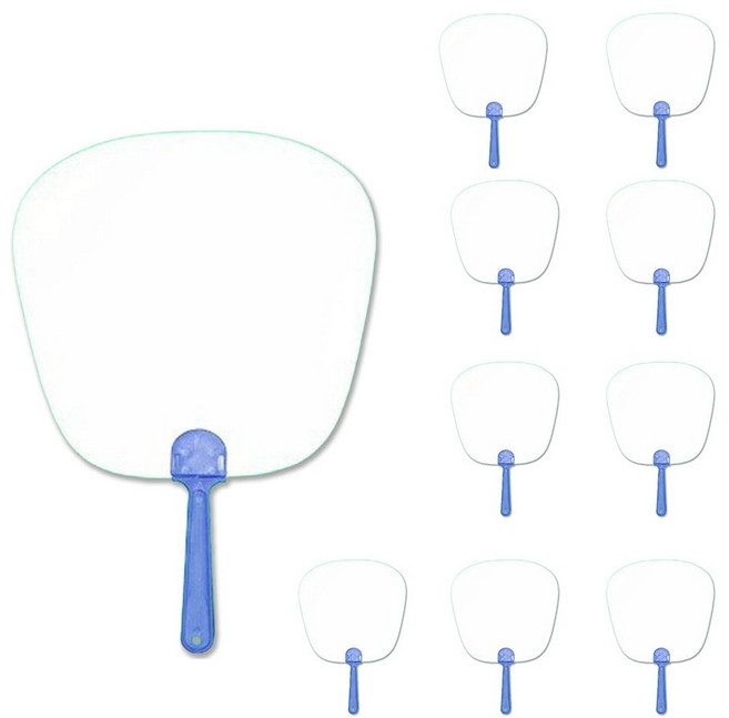 문구담 여름 투명 부채 만들기 재료 세트 일반형 43번, 화이트, 10세트