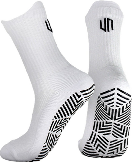 지케이유니온코리아 남녀공용 논슬립 스포츠 축구 하프삭스, 흰색, 1개