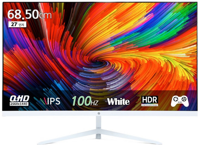 픽셀아트 QHD IPS 100Hz 모니터 화이트, 68cm, PAQ2710W(무결점)