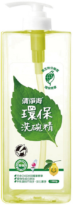清淨海 環保洗碗精, 1kg, 1瓶