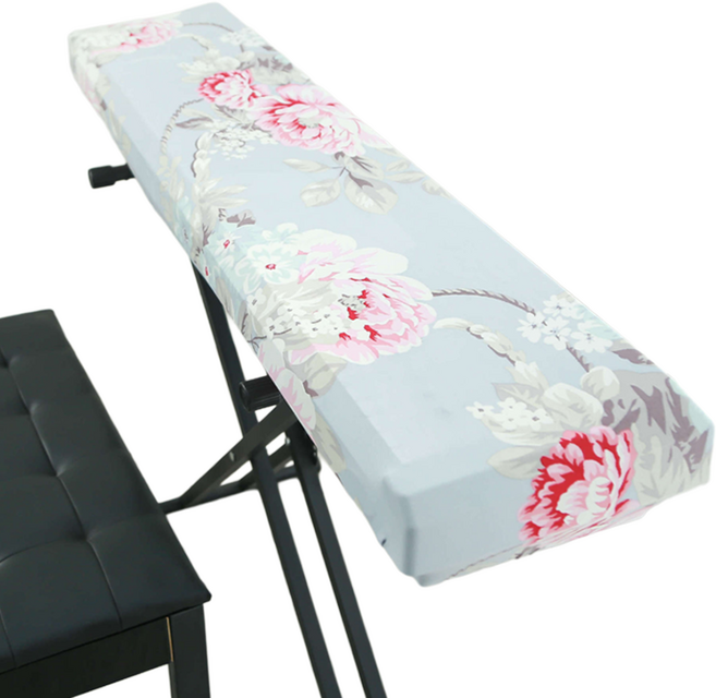 픽앤홈 고급 디지털 피아노 덮개 110~135cm x 30~45cm, 꽃모양, 1개