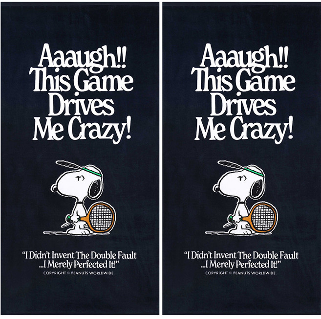 송월타월 스누피 게임76 대형 비치 타월 76 x 152 cm, 2개, 네이비