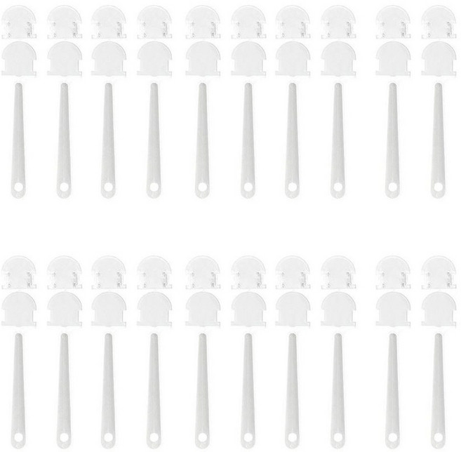 문구담 여름 투명 부채 손잡이 만들기 재료 세트, 화이트, 20세트