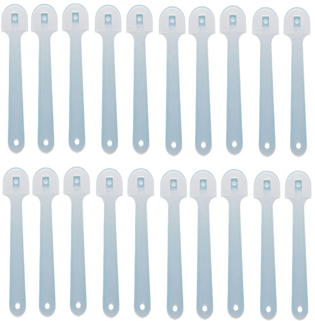 문구담 큰 손잡이가 달린 둥근 구멍 여름 부채 만들기 재료, 투명, 20개