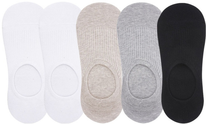 두발로 여성용 골지 페이크삭스 5켤레