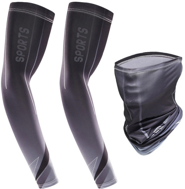 冰絲防曬防風袖套頭套組