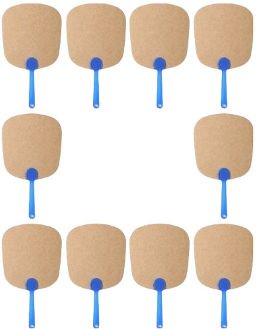 문구담 여름 투명 부채 만들기 재료 세트 크래프트 일반형, 화이트, 10세트