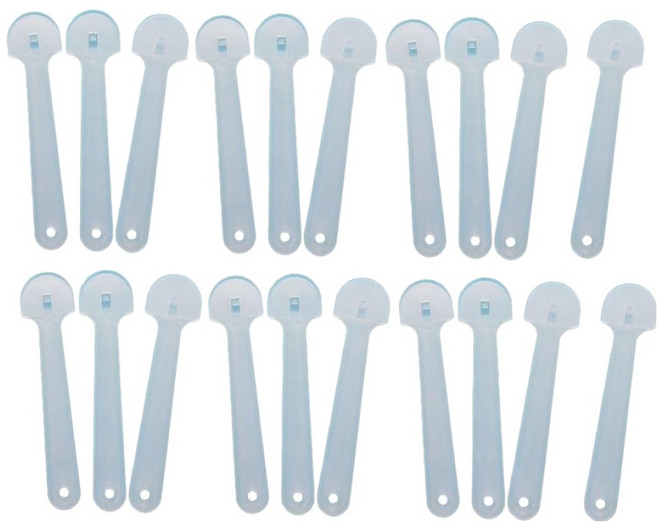 문구담 반투명 사각형 구멍 큰 머리 손잡이 여름 부채 손잡이 만들기 재료, 투명, 20개