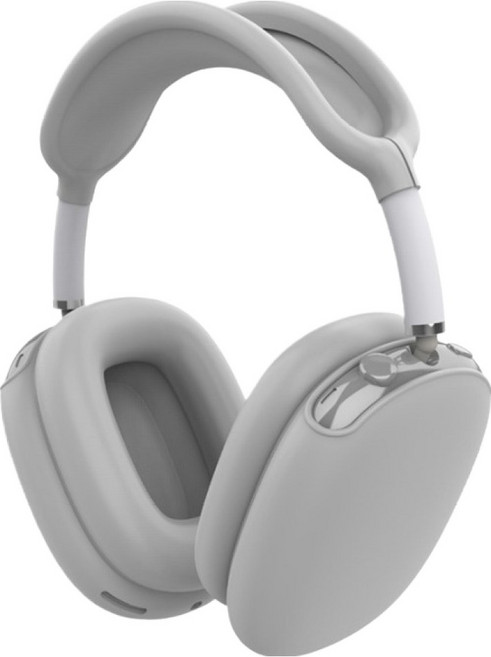 KODACHIEF 예쁜 에어팟 맥스 커버 케이스, 그레이 스리피스, 1개