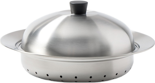 JAJU 20~24cm 냄비용 스테인리스 찜기 1단 + 돔형 뚜껑 세트, 19.5cm, 1세트