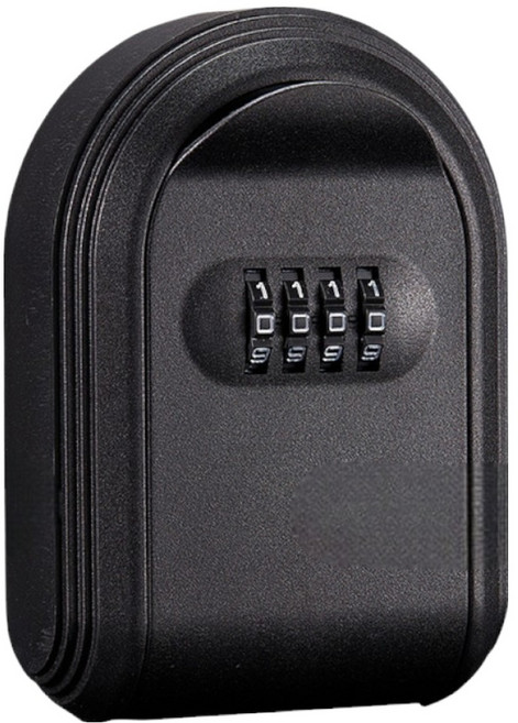 코레시스 튼튼한 미니 금고 128 x 93 x 43 mm, 블랙