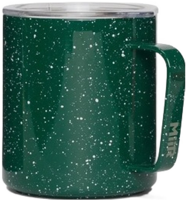 MiiR 슬라이드 뚜껑 캠프컵, 그린 스페클드, 354ml, 1개