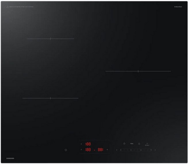 삼성전자 Bespoke 인덕션 3구 새틴블랙 방문설치, NZ63DB503CFT, 빌트인