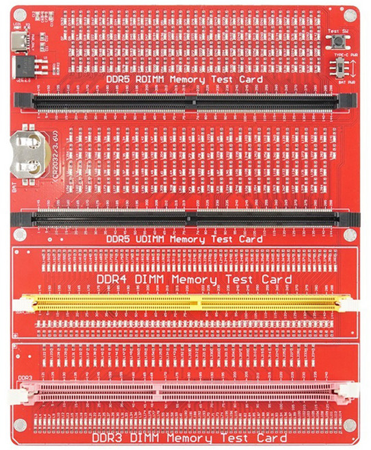 Coms RAM故障問題診斷DDR3 DDR4 DDR5記憶體測試卡 BF467, 1個