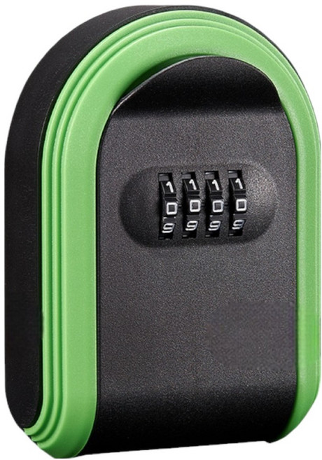 코레시스 튼튼한 미니 금고 128 x 93 x 43 mm, 그린