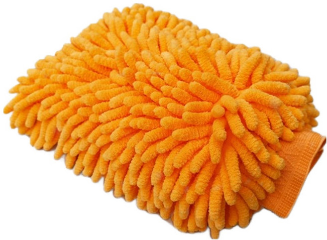 GUNU 방수 극세사 세차 미트, 1개, 오렌지