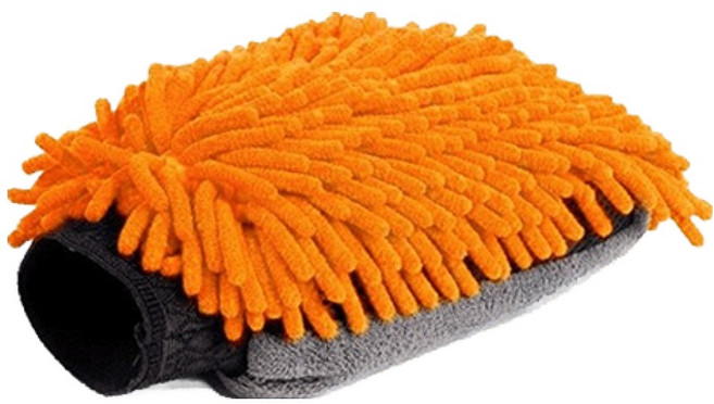 GUNU 방수 극세사 세차 미트 2 in 1, 오렌지, 1개