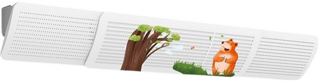 비엠디자인 귀여운 동물그림 에어컨 바람막이, 1개, 새로운 3in1 접이식 곰인형과 나무