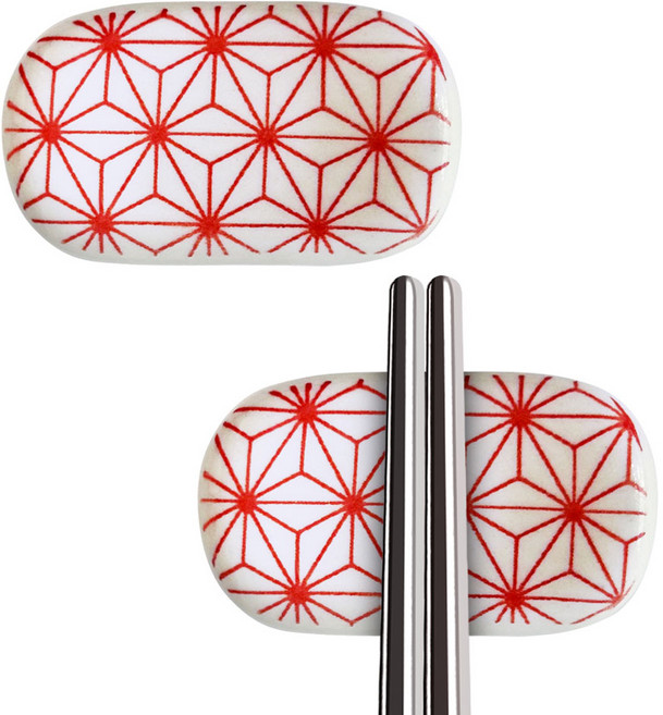 아루아 문양 도자기 젓가락 받침, 스타, 2개