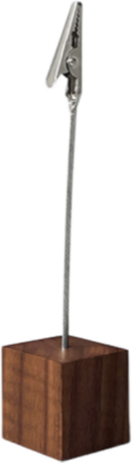 DULU 우드 스퀘어 명함꽂이 월넛브라운 3 x 3 cm, 1개