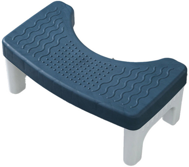 小麥購物 防滑馬桶腳踏凳 L102, 藍色