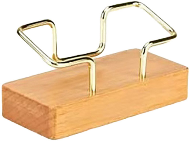 퓨어온 원목 데스크 심플한 디자인 너도밤나무 싱글 프레임 명함꽂이 우드 5 x 11 cm, 1개, 1단