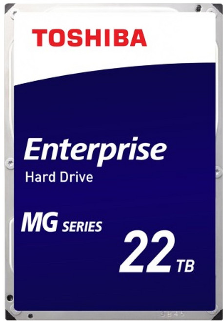TOSHIBA 東芝 Enterprise 企業用硬碟 7200RPM CMR方式 512MB緩衝區, 22TB, MG10AFA22TE