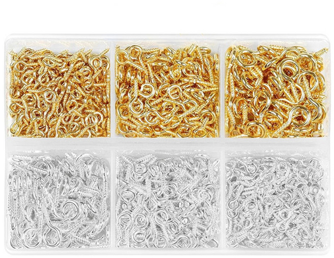 코히모 DIY 9자 나사고리 키링 부자재 800p 세트 5W0402, 1개, 골드, 실버