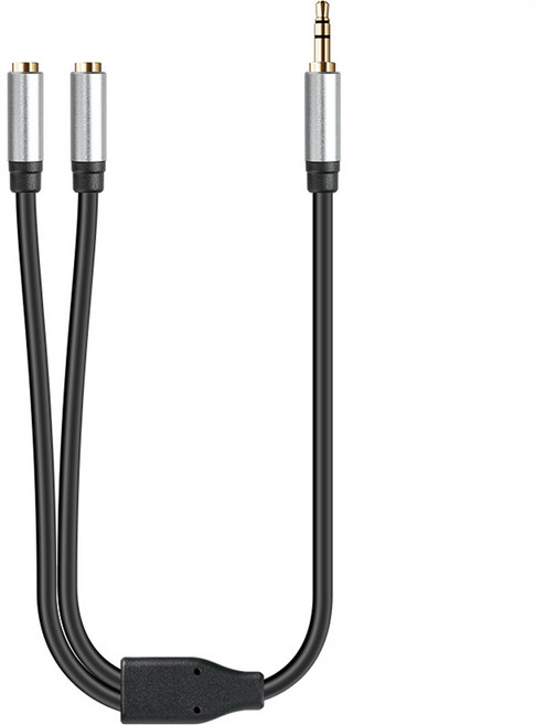 컴스 3.5mm 3극 스테레오 오디오 분배 Y 케이블 34cm, 1개, TB033