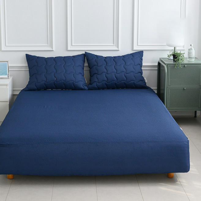 아이닉스 시어서커 항균 탈취 써니 시원한 붙지않는 홑겹 매트리스커버