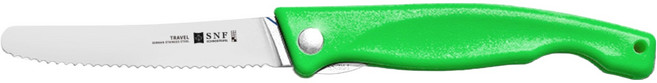 에스앤에프 Travel 접이식 톱날 과도 12271031-5000, 그린, 1개