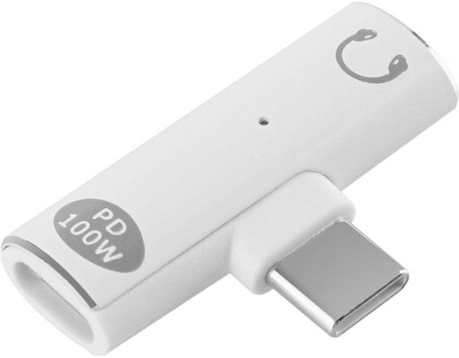 컴스 C타입 오디오 변환 젠더 스테레오 이어폰 고속충전 PD 100W, JA378-변환젠더, 1개