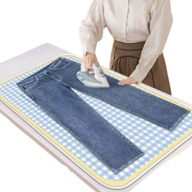KODACHIEF 접이식 미끄럼방지 다리미판, 체크 블루