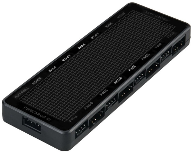 컴스 ARGB PWM 허브 분배 8Port SATA 팬 쿨러 CPU 컨트롤러 BF458, 1개