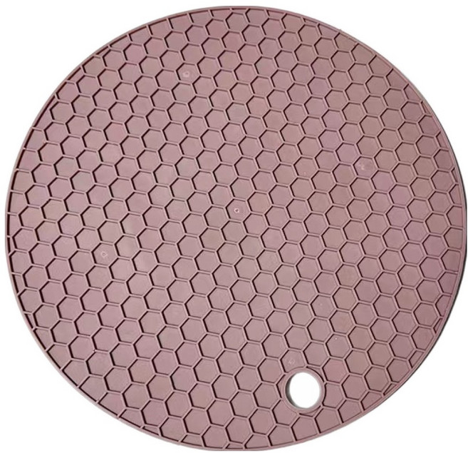 픽딜 다용도 고급 뚝배기 받침 14cm, 브라운, 1개