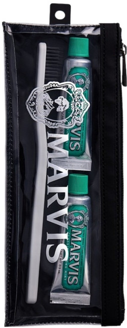 마비스 여행용 파우치 + 칫솔 화이트 + 치약 10ml 2p 세트, 1세트