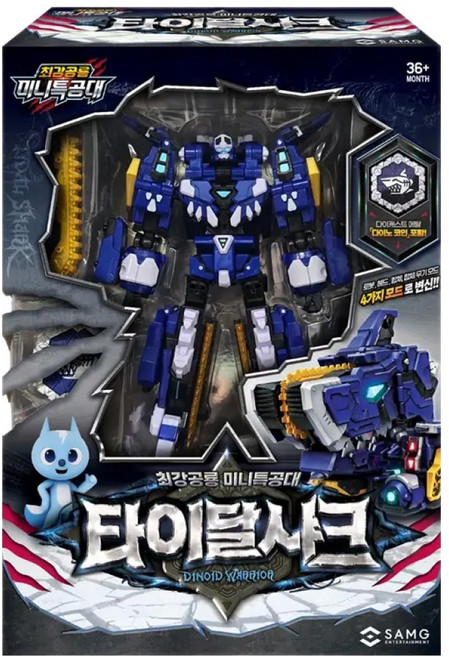 미니특공대 최강공룡 타이달샤크 로봇장난감, 혼합색상, 1개