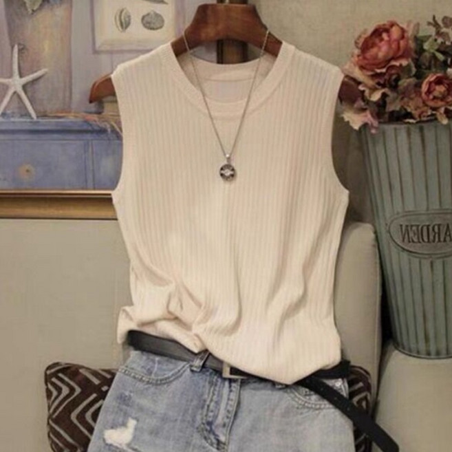 Rich Unni 女款羅紋圓領無袖T恤