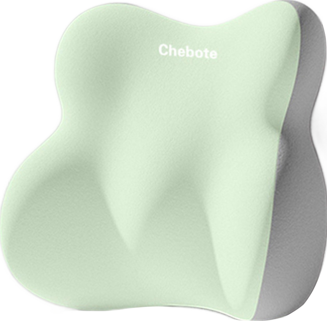 Chebote 記憶棉拼色護腰枕, 綠灰色