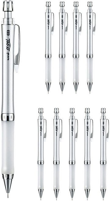 유니 알파겔 슬림샤프 M5-807 화이트, 10개, 0.5mm