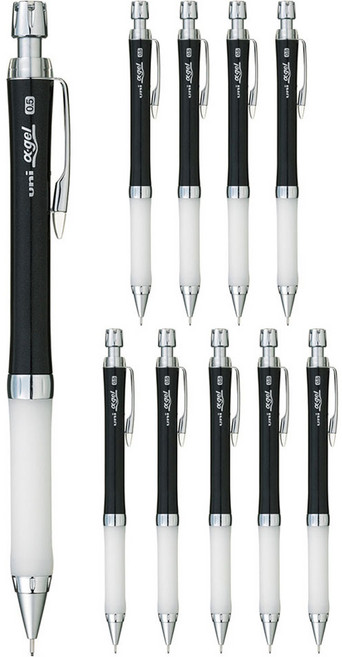 유니 알파겔 슬림샤프 M5-807 퓨어블랙, 0.5mm, 10개