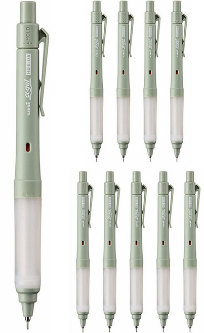 유니 알파겔 스위치샤프 M5-1009 오팔그린, 10개, 0.5mm