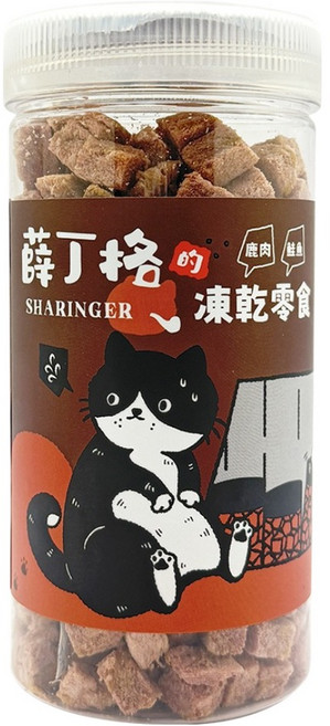 SHARINGER 薛丁格 貓凍乾零食, 1罐, 70g, 鹿肉 + 鮭魚