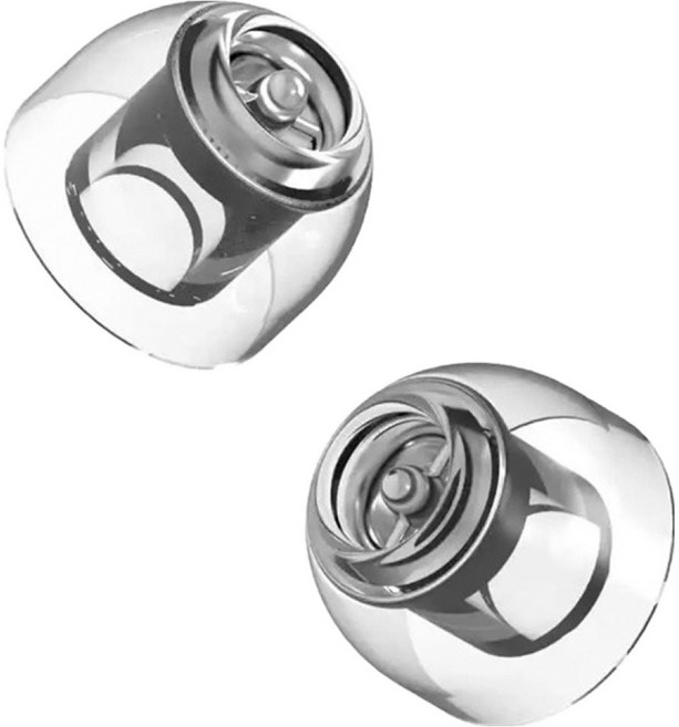 샨링 메탈 어쿠스틱 튜브 실리콘 이어팁, 투명, 2개, SE100 M