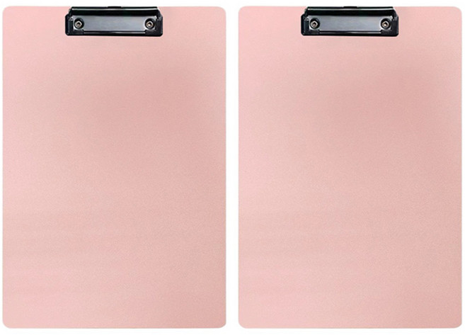 홍련 심플 클립 보드, 핑크, 2개