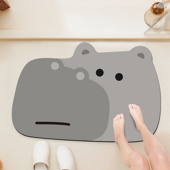 軟珪藻土地墊, 灰河馬