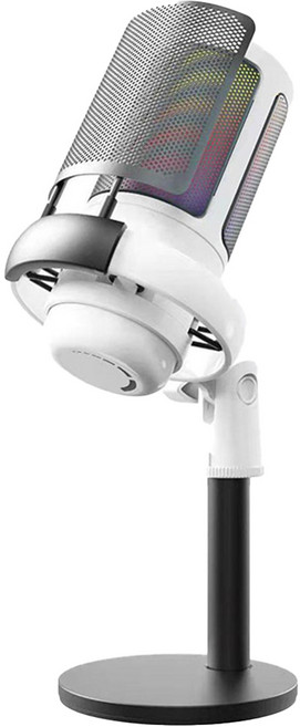 atake USB電容式RGB麥克風, AT0002, 白色